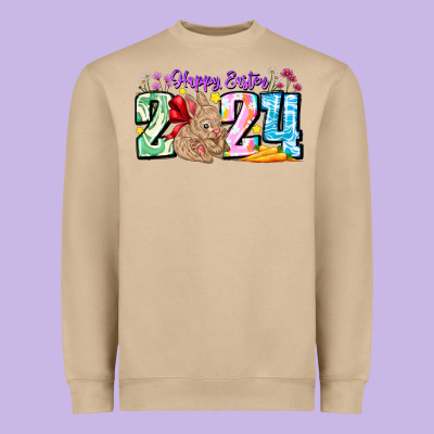 Happy Easter 2024 Heavyweight Sweatshirt Designed By Cowhidedigitalart