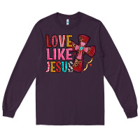 Plum love like jesus Long Sleeve Tee - OliviaCreatesArt