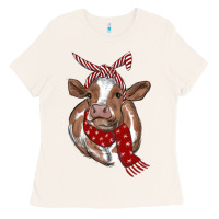Bone christmas scarf heifer Ladies Tee - RanaPortraitStore