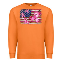 Carrot breast cancer american flag background Premium Sweatshirt - BarkalooDesign