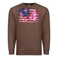 Chestnut breast cancer american flag background Premium Sweatshirt - BarkalooDesign