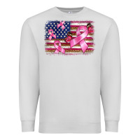 Dove Grey breast cancer american flag background Premium Sweatshirt - BarkalooDesign