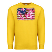 Lemon breast cancer american flag background Premium Sweatshirt - BarkalooDesign
