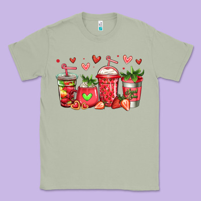 Strawberry Coffee Cups Classic Tee Designed By Jasminsmagicworld