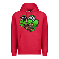 Cardinal St. Patrick's Day hearts Premium Hoodie - Jasminsmagicworld