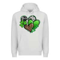 Dove Grey St. Patrick's Day hearts Premium Hoodie - Jasminsmagicworld