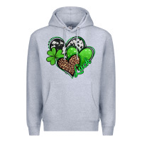 Heather Grey St. Patrick's Day hearts Premium Hoodie - Jasminsmagicworld