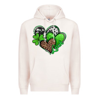 Pale Pink St. Patrick's Day hearts Premium Hoodie - Jasminsmagicworld