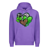 Purple St. Patrick's Day hearts Premium Hoodie - Jasminsmagicworld