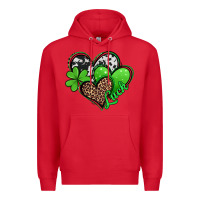 Red St. Patrick's Day hearts Premium Hoodie - Jasminsmagicworld