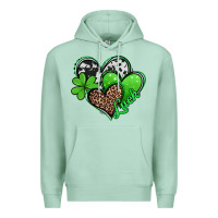 Seafoam St. Patrick's Day hearts Premium Hoodie - Jasminsmagicworld