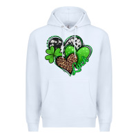 White St. Patrick's Day hearts Premium Hoodie - Jasminsmagicworld