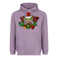 Lavender christmas joy cow Heavyweight Hoodie - BarkalooDesign