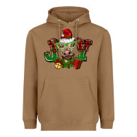 Toasted Coconut christmas joy cow Heavyweight Hoodie - BarkalooDesign