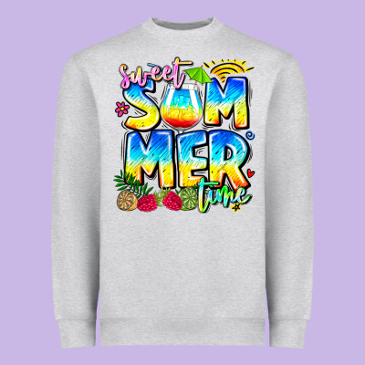 Summer Time Heavyweight Sweatshirt Designed By Cowhidedigitalart