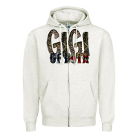 Oatmeal Heather gigi of both Zipper Hoodie - RacoonDesign