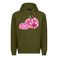 Army Green halloween fall pink pumpkin Premium Hoodie - trangStudio