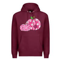 Burgundy halloween fall pink pumpkin Premium Hoodie - trangStudio