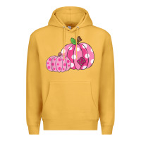 Mustard halloween fall pink pumpkin Premium Hoodie - trangStudio