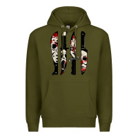 Army Green knives horror movie friday halloween horror ghost Premium Hoodie - trangStudio