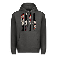 Charcoal Heather knives horror movie friday halloween horror ghost Premium Hoodie - trangStudio