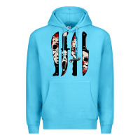Ocean Blue knives horror movie friday halloween horror ghost Premium Hoodie - trangStudio