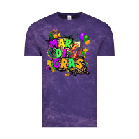 Cloud Purple louisiana map mardi gras Vintage Tee - CowGirlArtShop