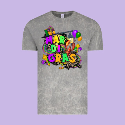 Louisiana Map Mardi Gras Vintage Tee Designed By Cowgirlartshop