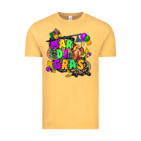 Vintage Mustard louisiana map mardi gras Vintage Tee - CowGirlArtShop
