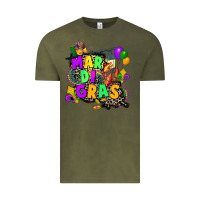 Vintage Olive louisiana map mardi gras Vintage Tee - CowGirlArtShop