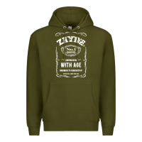 Army Green Mens Vintage Zayde Hebrew Yiddish Grandfather Premium Hoodie - trangStudio