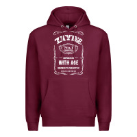 Burgundy Mens Vintage Zayde Hebrew Yiddish Grandfather Premium Hoodie - trangStudio