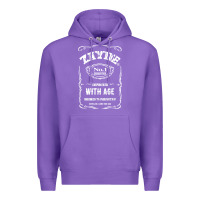 Purple Mens Vintage Zayde Hebrew Yiddish Grandfather Premium Hoodie - trangStudio
