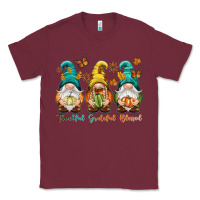 Burgundy Thankful grateful blessed Classic Tee - NancyCooperArtShop