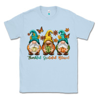 Dusty Blue Thankful grateful blessed Classic Tee - NancyCooperArtShop