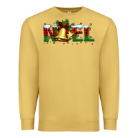 Antique Gold noel Christmas bells Premium Sweatshirt - BarkalooDesign