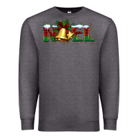 Charcoal Heather noel Christmas bells Premium Sweatshirt - BarkalooDesign