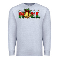 Heather Grey noel Christmas bells Premium Sweatshirt - BarkalooDesign