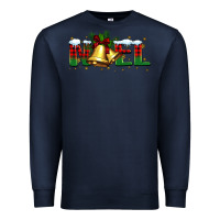 Navy noel Christmas bells Premium Sweatshirt - BarkalooDesign