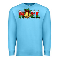 Ocean Blue noel Christmas bells Premium Sweatshirt - BarkalooDesign