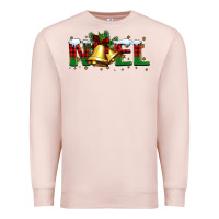 Pale Pink noel Christmas bells Premium Sweatshirt - BarkalooDesign