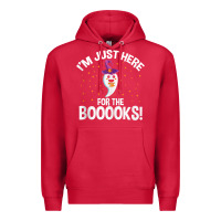Cardinal teacher halloween bookworm just here for the boooks ghost tank top Premium Hoodie - trangStudio