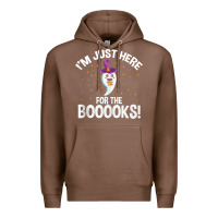 Chestnut teacher halloween bookworm just here for the boooks ghost tank top Premium Hoodie - trangStudio