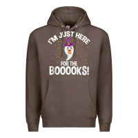 Coffee teacher halloween bookworm just here for the boooks ghost tank top Premium Hoodie - trangStudio