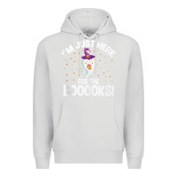 Dove Grey teacher halloween bookworm just here for the boooks ghost tank top Premium Hoodie - trangStudio