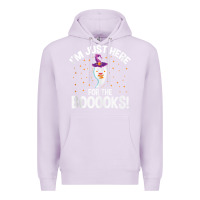 Lilac teacher halloween bookworm just here for the boooks ghost tank top Premium Hoodie - trangStudio
