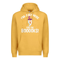 Mustard teacher halloween bookworm just here for the boooks ghost tank top Premium Hoodie - trangStudio