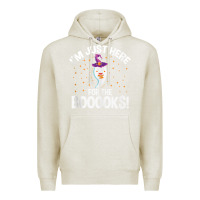 Oatmeal Heather teacher halloween bookworm just here for the boooks ghost tank top Premium Hoodie - trangStudio