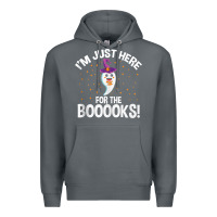 Rock teacher halloween bookworm just here for the boooks ghost tank top Premium Hoodie - trangStudio