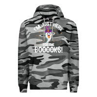 Slate Camo teacher halloween bookworm just here for the boooks ghost tank top Premium Hoodie - trangStudio